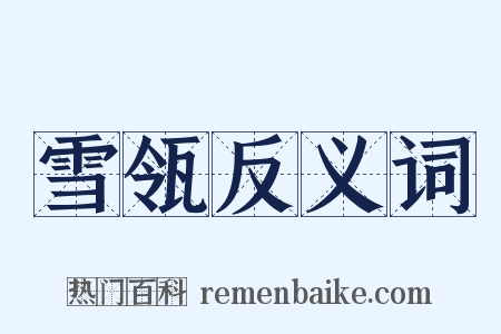 雪瓴反义词是什么意思的图片